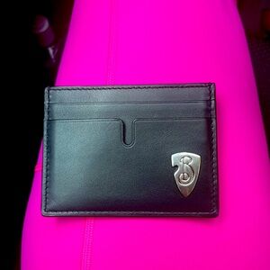 Black Leather Card Holder